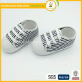 Baby Schuhe Großhandel schöne Marine Akademie Stil harte Sohle Stoff Baby Schuhe